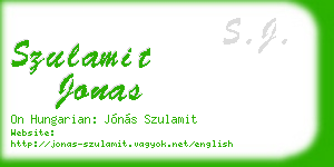 szulamit jonas business card