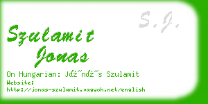 szulamit jonas business card